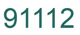 Number 91112 green image