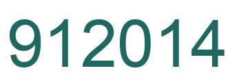 Number 912014 green image