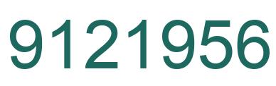 Number 9121956 green image