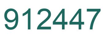 Number 912447 green image