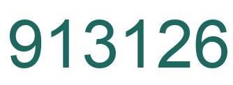Number 913126 green image