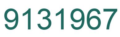 Number 9131967 green image