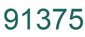 Number 91375 green image