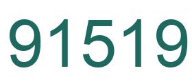 Number 91519 green image