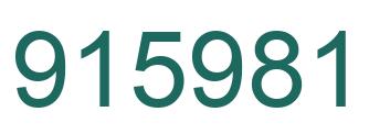 Number 915981 green image