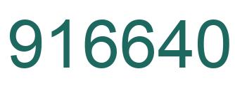 Number 916640 green image