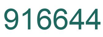 Number 916644 green image