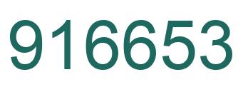 Number 916653 green image