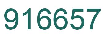 Number 916657 green image