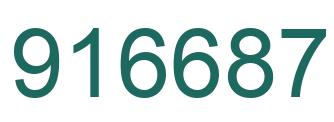 Number 916687 green image
