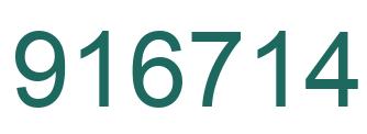 Número 916714 imagen verde