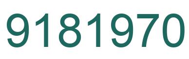 Number 9181970 green image