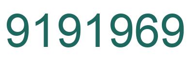 Number 9191969 green image