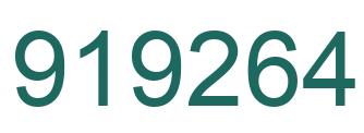 Number 919264 green image