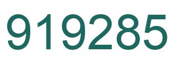Number 919285 green image