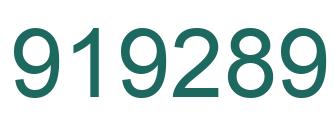 Number 919289 green image