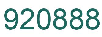 Number 920888 green image