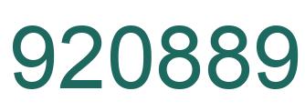 Number 920889 green image