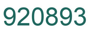 Number 920893 green image