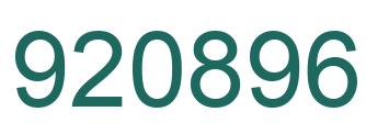 Number 920896 green image