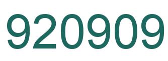 Number 920909 green image