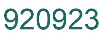 Number 920923 green image