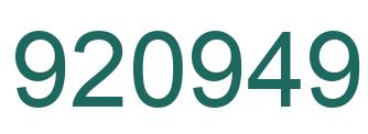 Número 920949 imagen verde