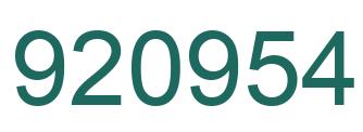 Número 920954 imagen verde
