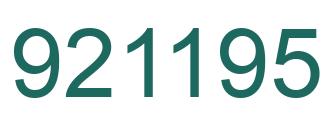 Number 921195 green image