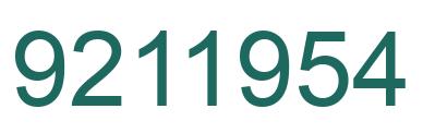 Number 9211954 green image