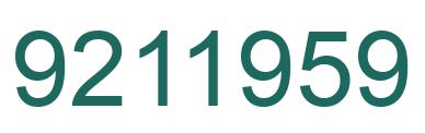 Number 9211959 green image