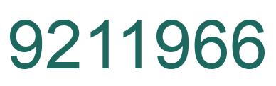Number 9211966 green image