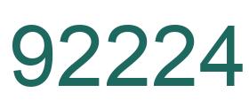 Number 92224 green image