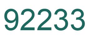 Number 92233 green image