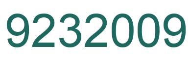 Number 9232009 green image