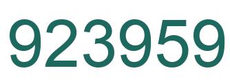 Número 923959 imagen verde