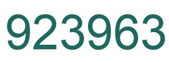 Number 923963 green image