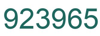 Número 923965 imagen verde
