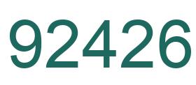 Number 92426 green image