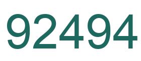 Number 92494 green image