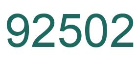 Number 92502 green image