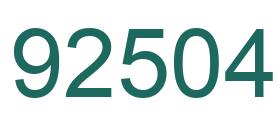 Number 92504 green image