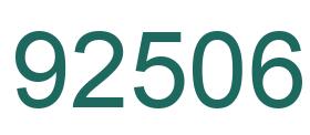 Number 92506 green image