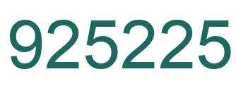 Number 925225 green image