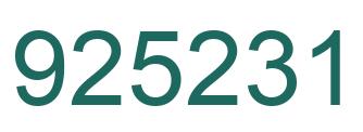 Número 925231 imagen verde