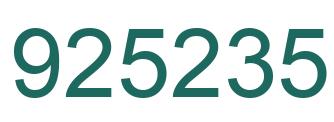 Number 925235 green image