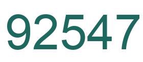 Número 92547 imagen verde
