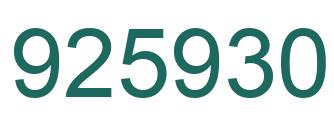 Number 925930 green image