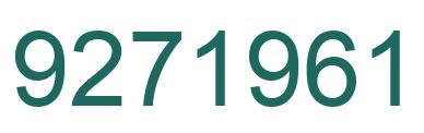 Number 9271961 green image