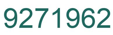 Number 9271962 green image